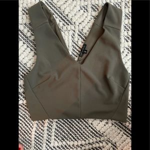 Dynamite olive green cropped top